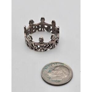 James Avery Sterling Silver Paper Doll Children Ring Sz 9.5